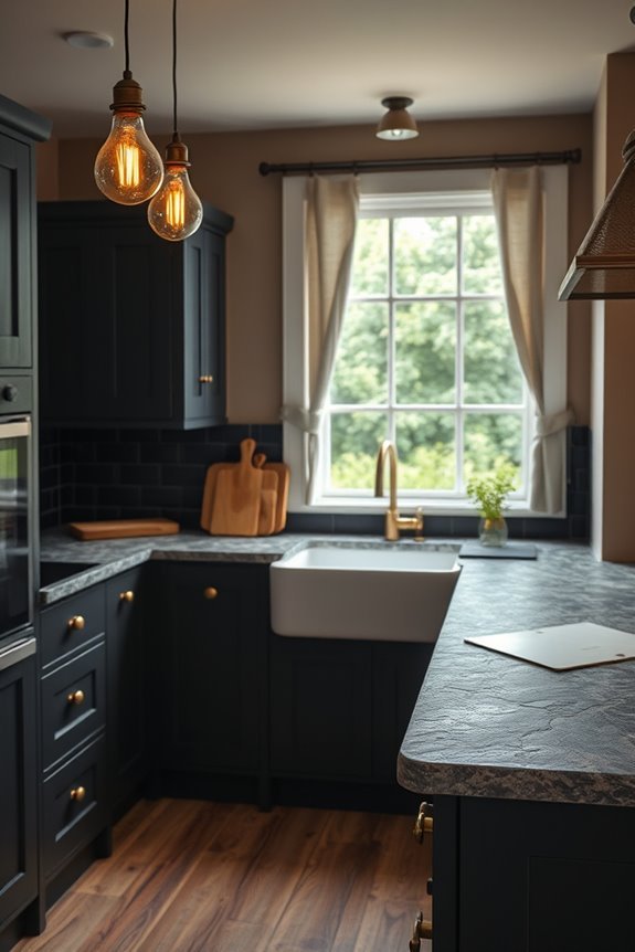 enhance kitchen with stone