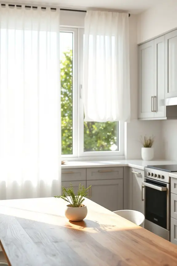 enhance kitchen with window treatments