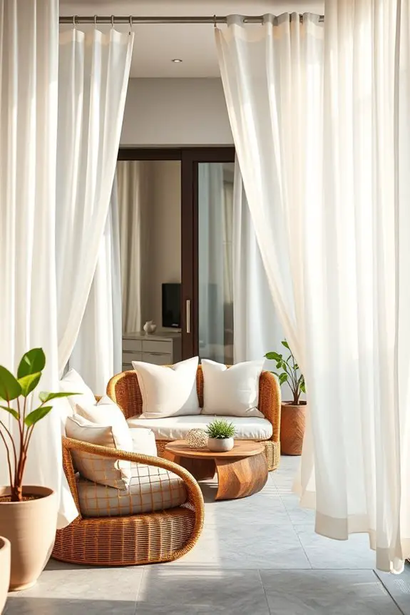 enhance privacy with curtains