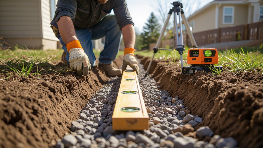 ensure proper gravel slope