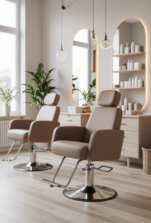 ergonomic adjustable cushioned swivelchairs