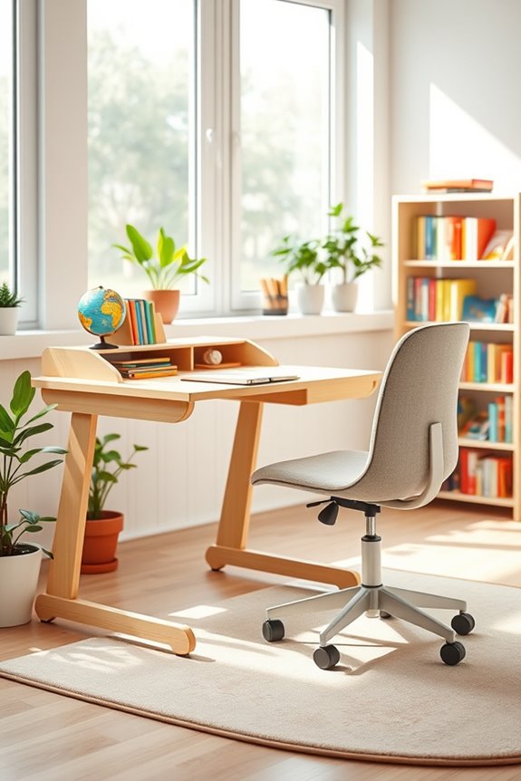 ergonomic desk and chair