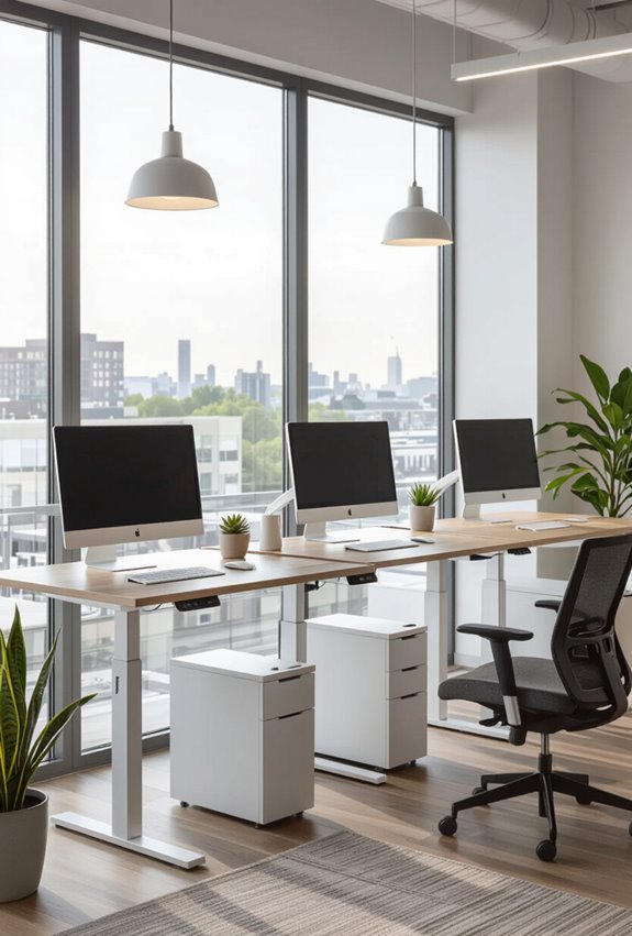 ergonomic height adjustable workspaces