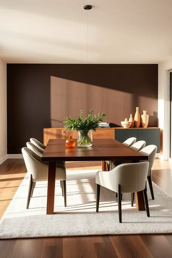 espresso brown dining elegance
