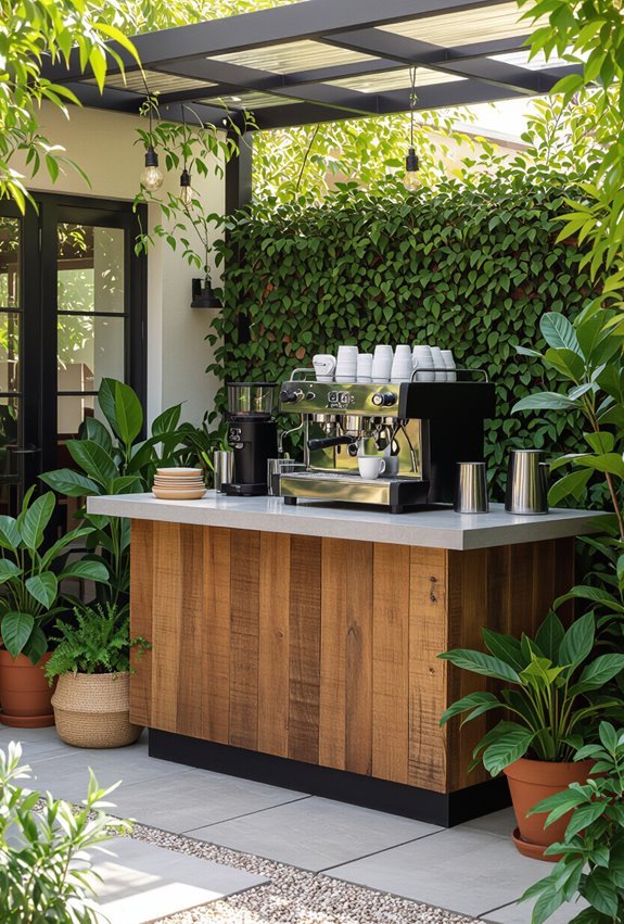 espresso friendly outdoor barista setup