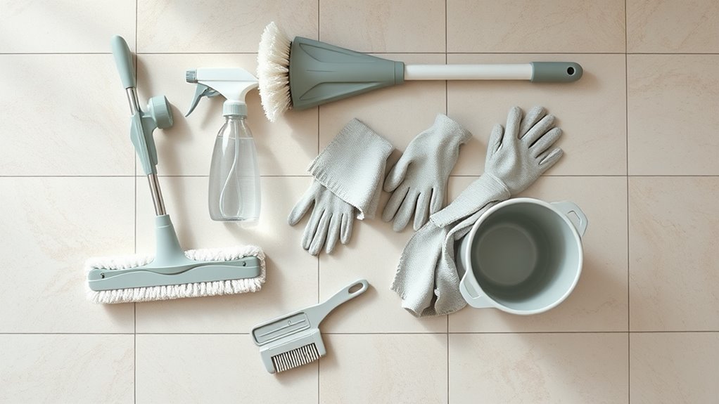 essential cleaning tools and supplies