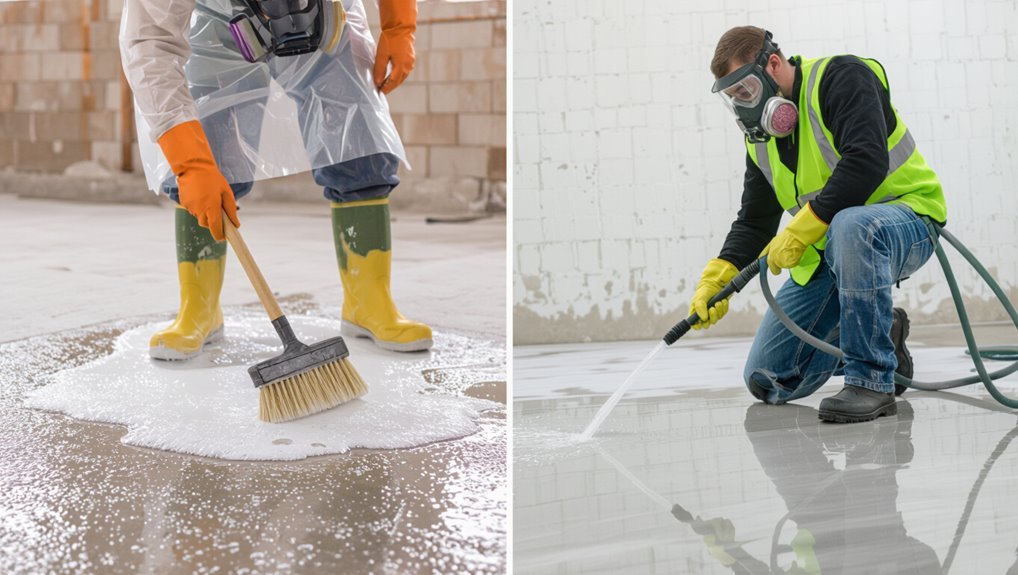 etch or profile concrete