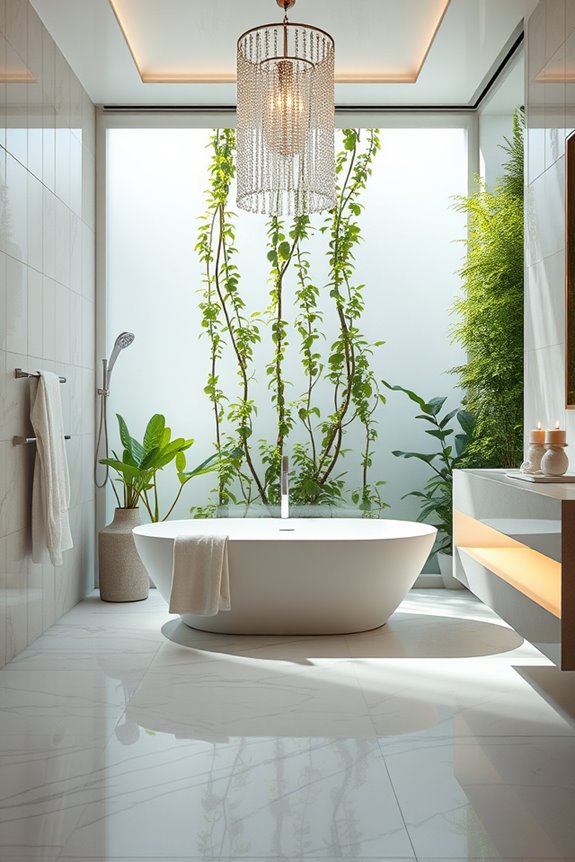 ethereal bathroom lighting effects