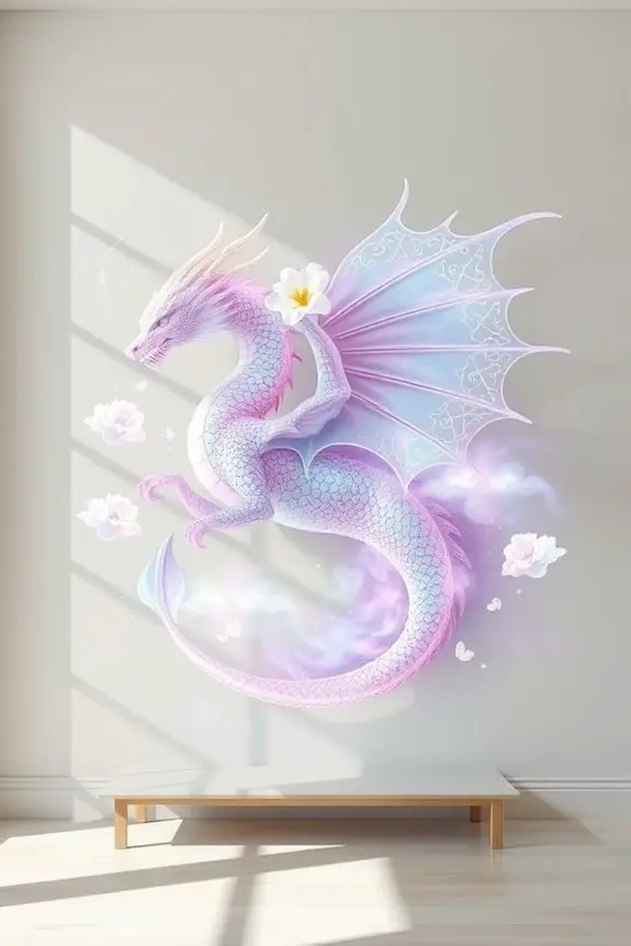 ethereal dragon art decor