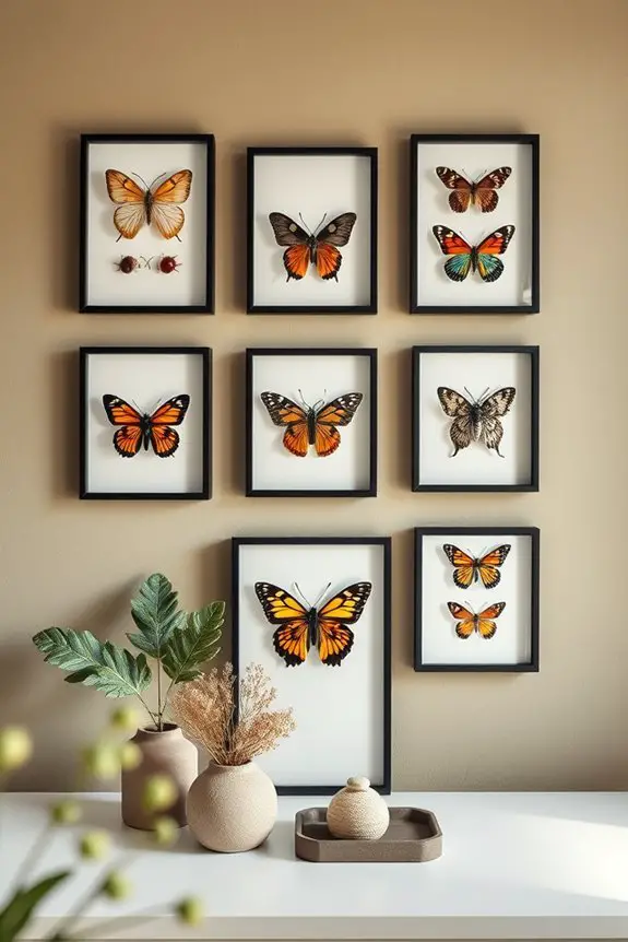 ethical framed insect decor