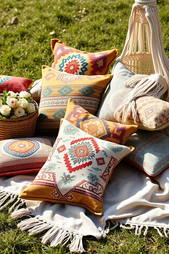 ethnic pillows for ambiance