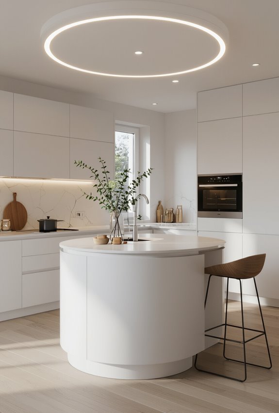 evenly spaced warm dimming downlights