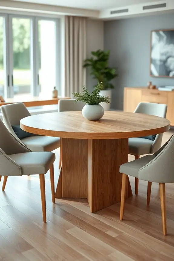 expandable round dining table