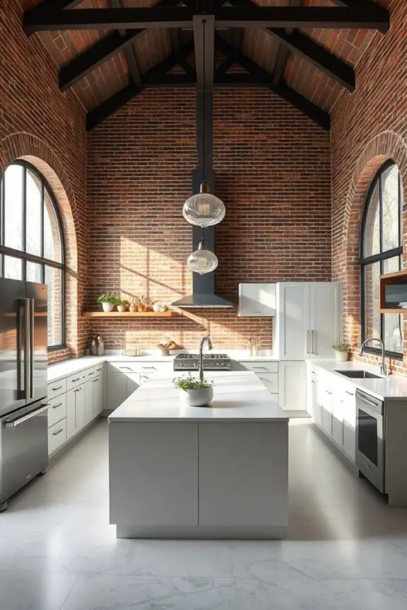 expansive airy kitchen design