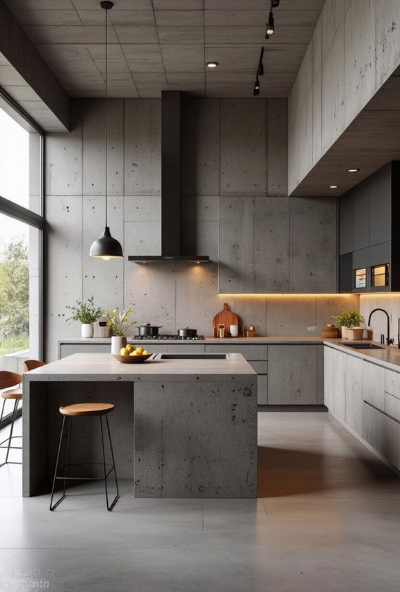 expansive concrete islands define space