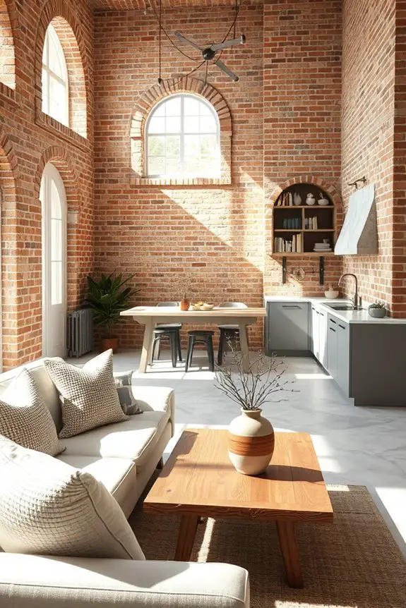 exposed brick home charm
