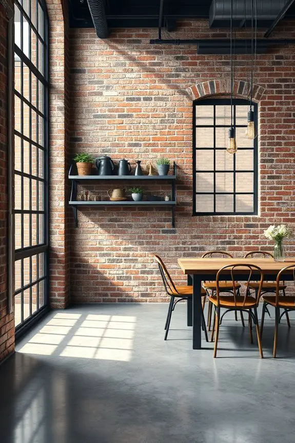 exposed brick industrial charm