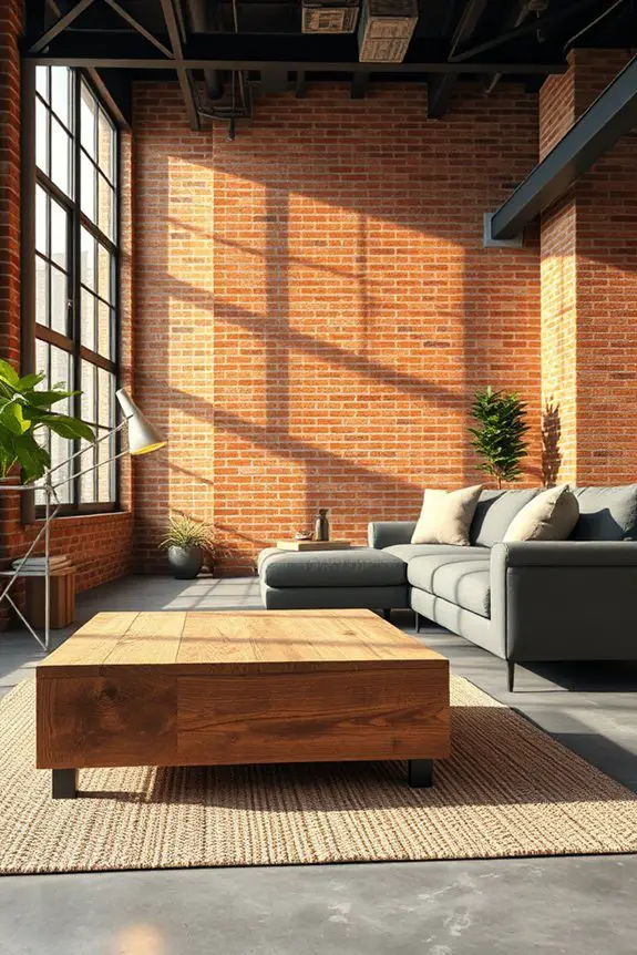 exposed brick industrial design