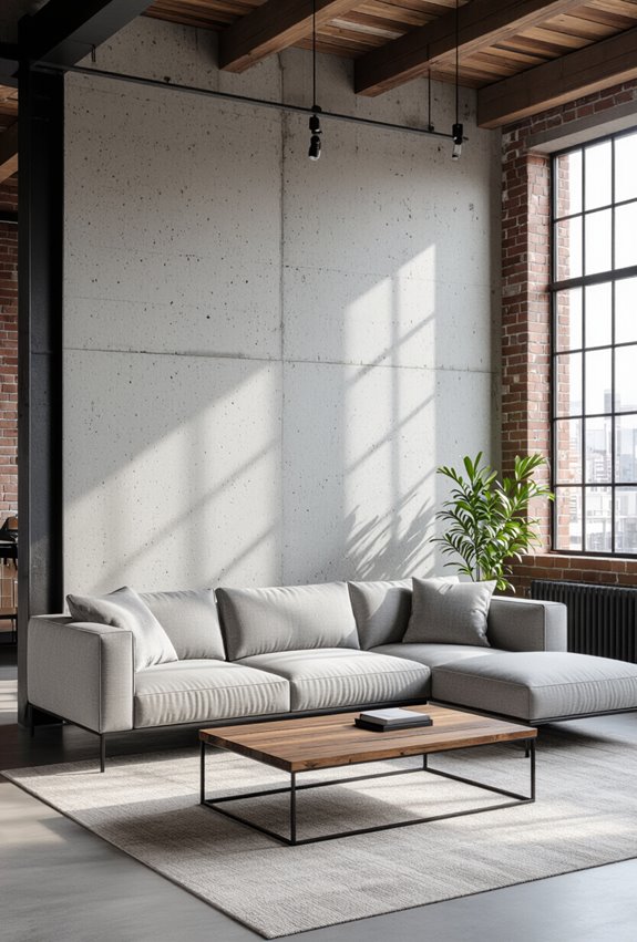 exposed brick metal accents