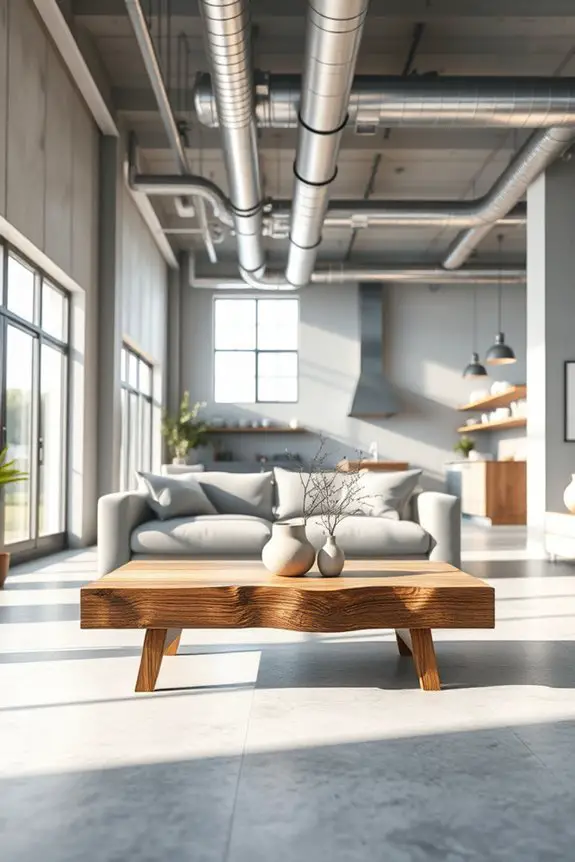 exposed ductwork industrial aesthetic