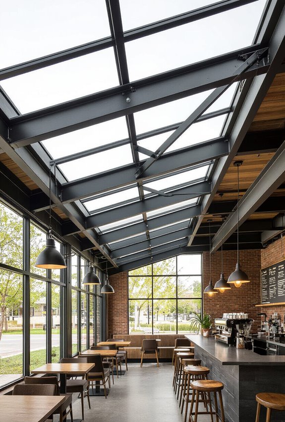 exposed truss industrial design