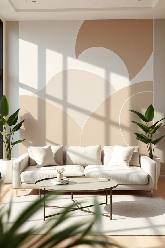 expressive hand painted wall art