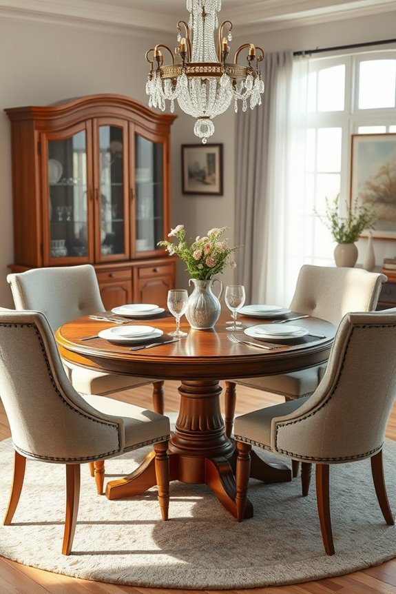 extendable round dining tables