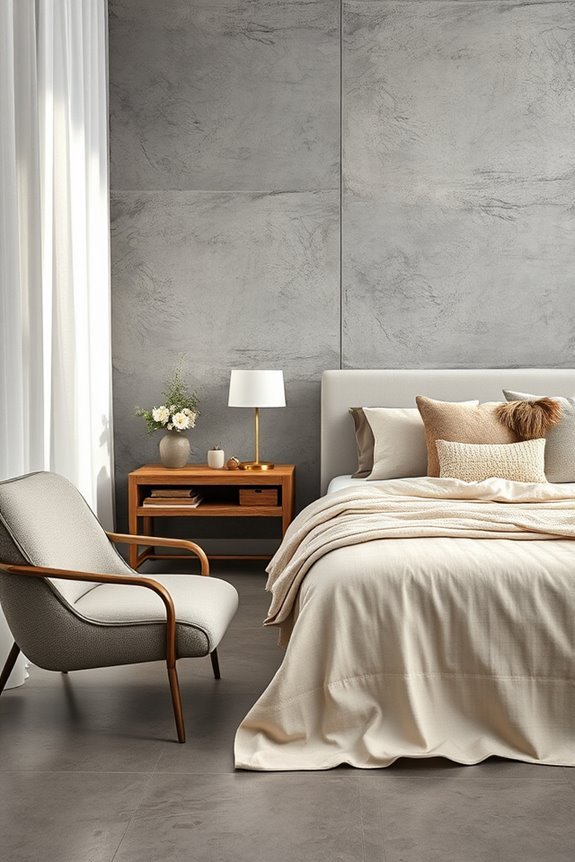 fabric and concrete harmony