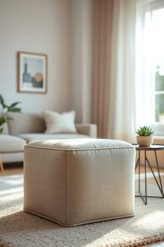 fabric covered stool diy project