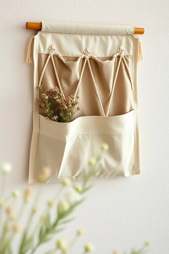 fabric pockets for decor