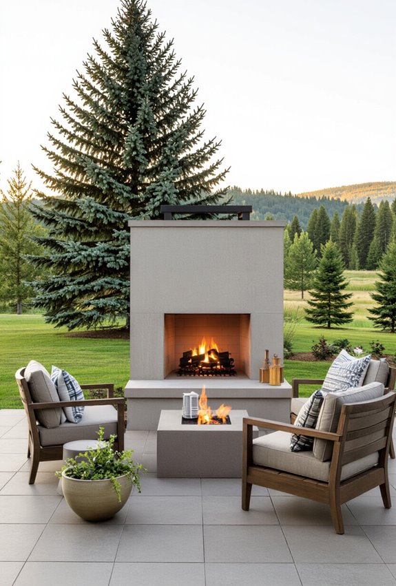 factory cured modular concrete fireplaces