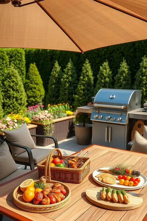 family bbq dining space