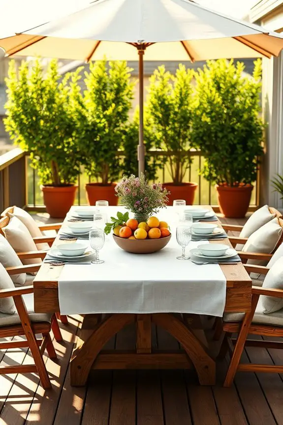 family friendly balcony dining
