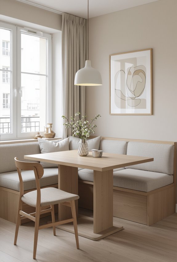 family friendly corner dining banquette