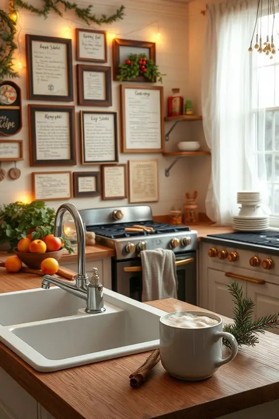 family recipe wall showcase