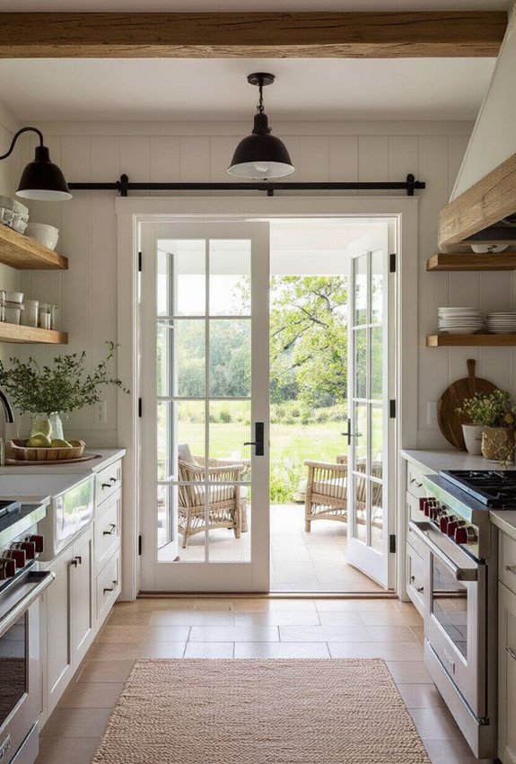 farmhouse doors invite light