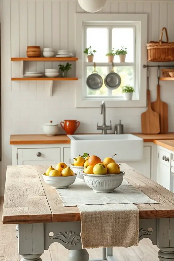 farmhouse kitchen warmth accents