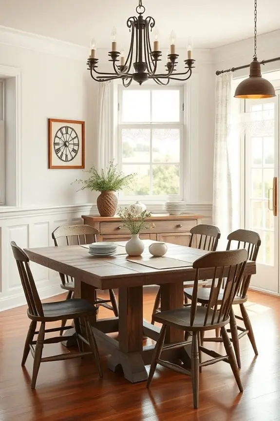 farmhouse lighting for dining