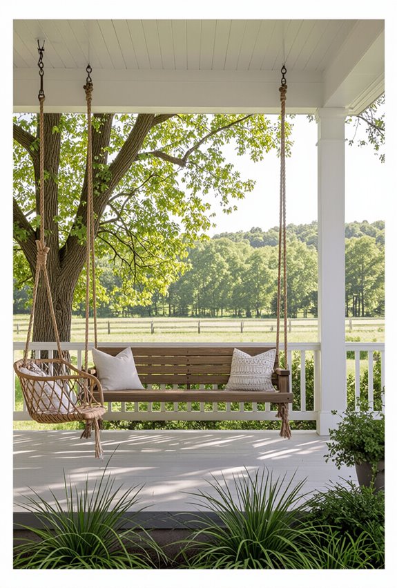 farmhouse porch swing retreat