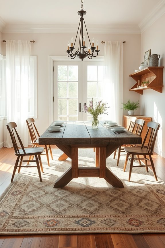 farmhouse rug dining transformation