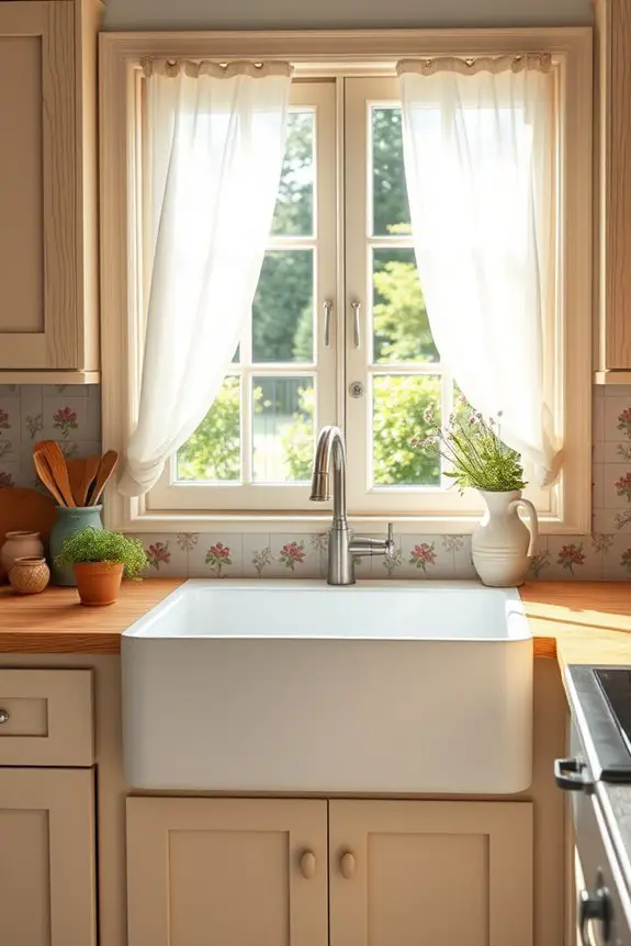 farmhouse sink kitchen charm