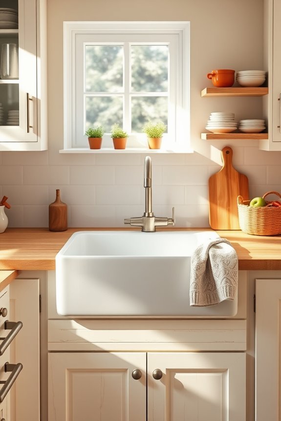 farmhouse sink kitchen charm
