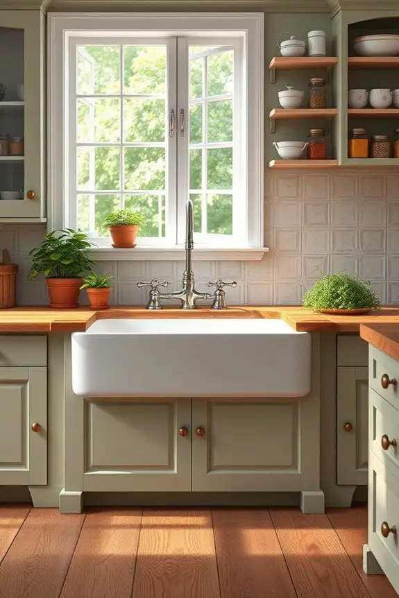 farmhouse sink kitchen charm