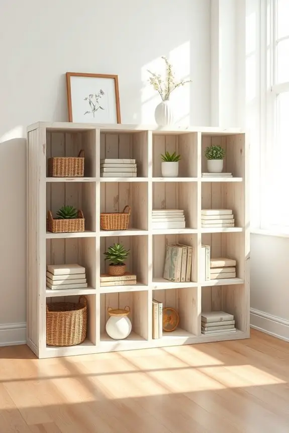 farmhouse style cube storage