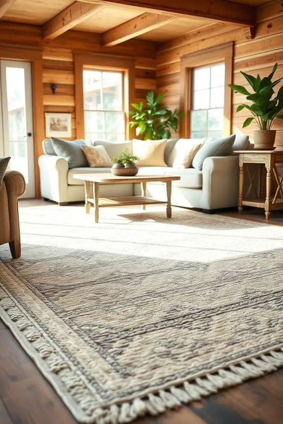 farmhouse style rugs for warmth