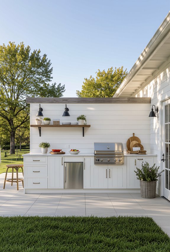 farmhouse weatherproof shiplap and beadboard