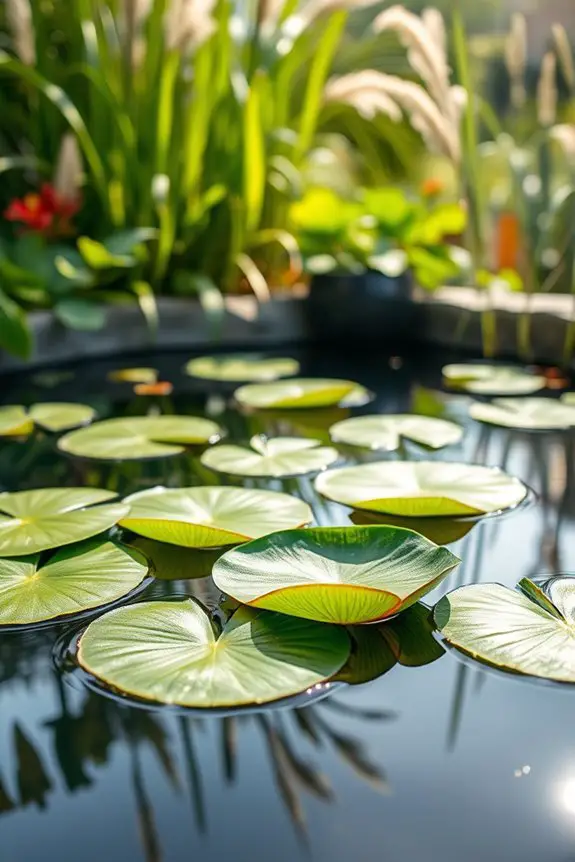 faux lily pads enhancement