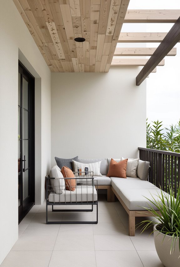 faux rafters create height