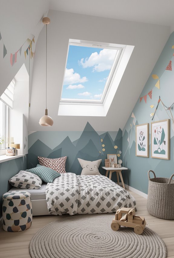 faux skylight mural illusion