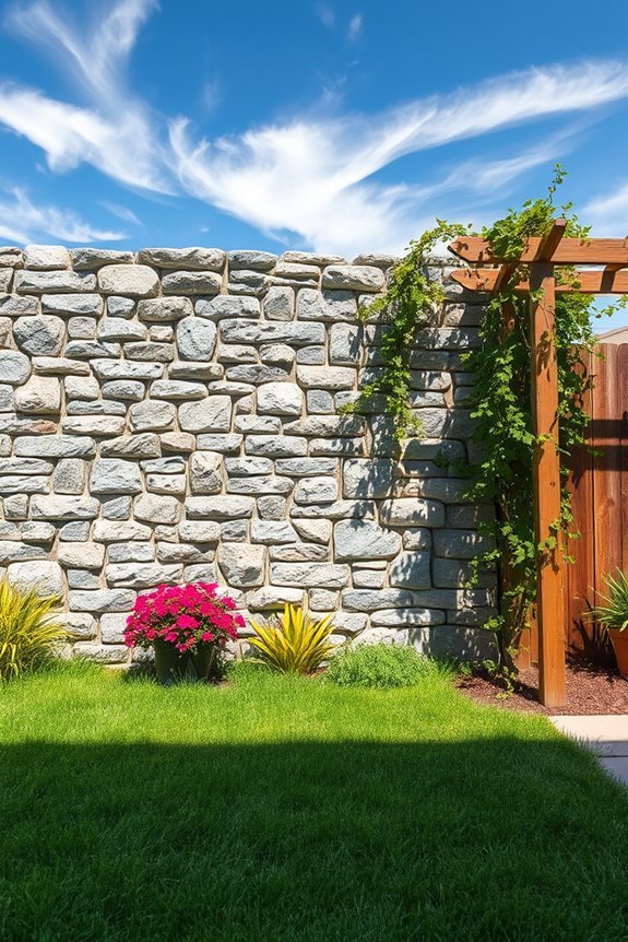 faux stone wall creation